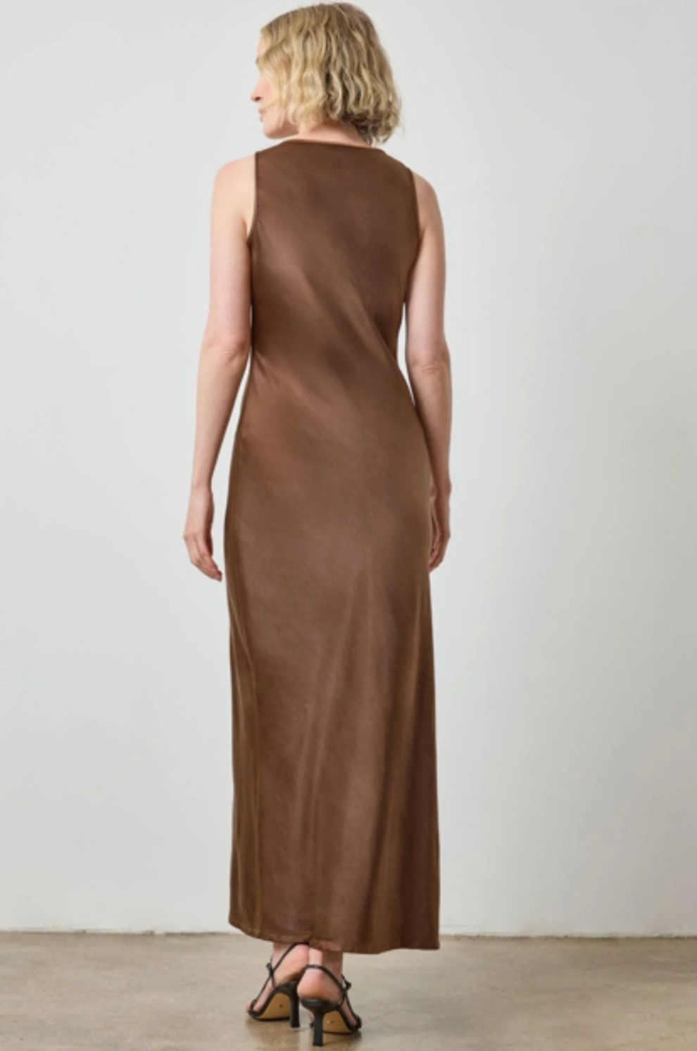 SATIN BIAS MAXI DRESS