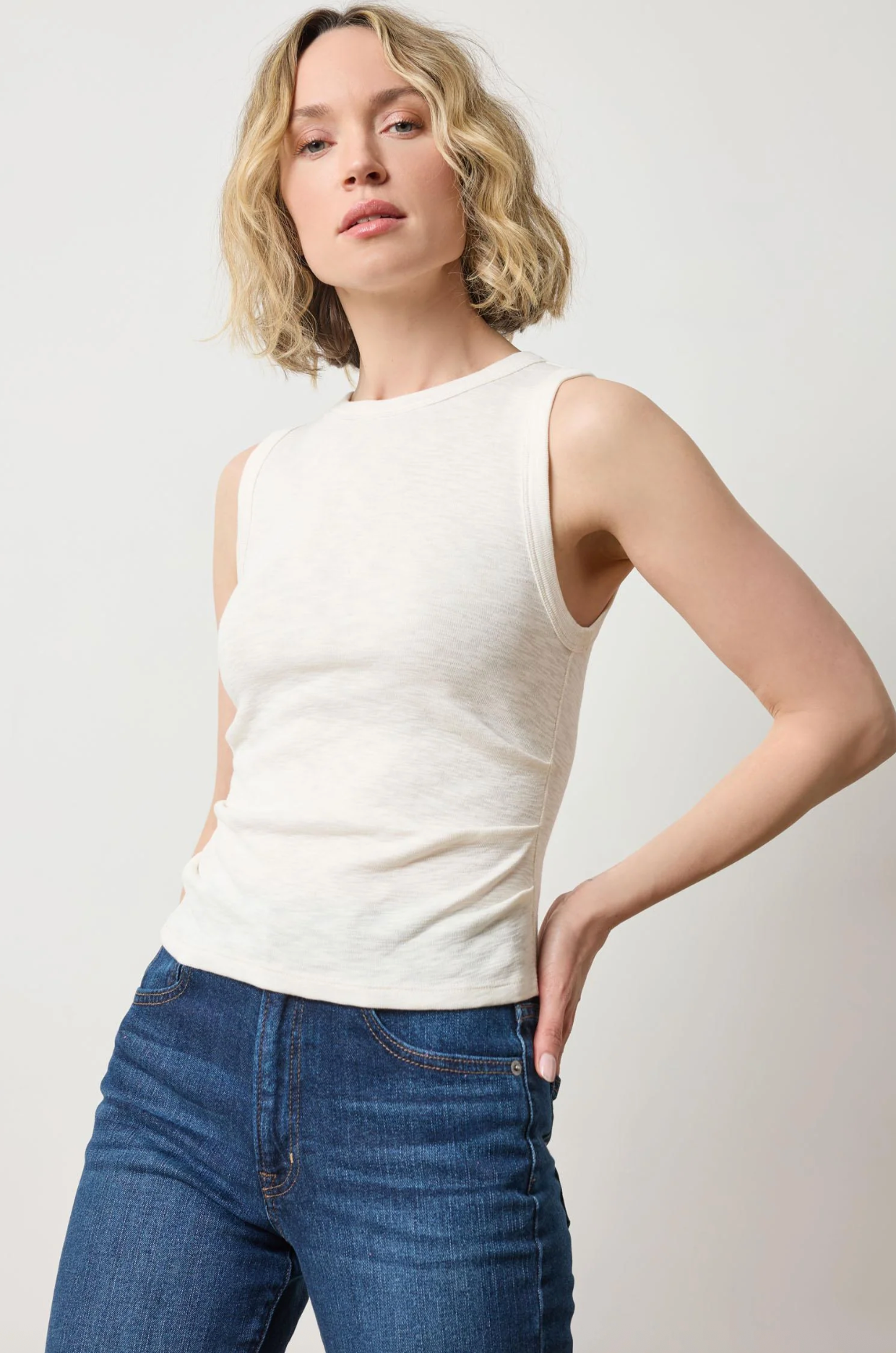 RIB SLUB SIDE PLEAT TANK