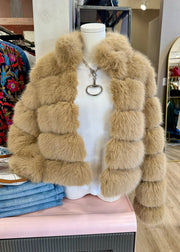 FAUX FUR CARDIGAN
