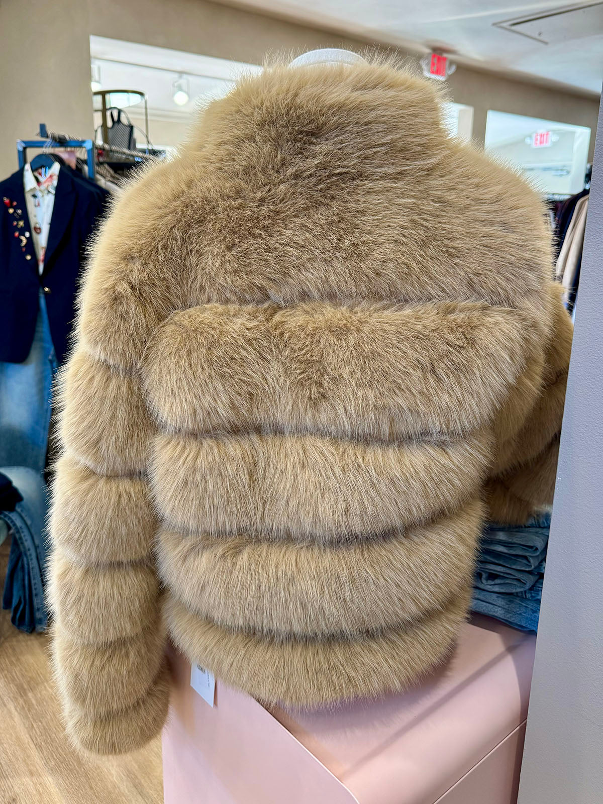 FAUX FUR CARDIGAN