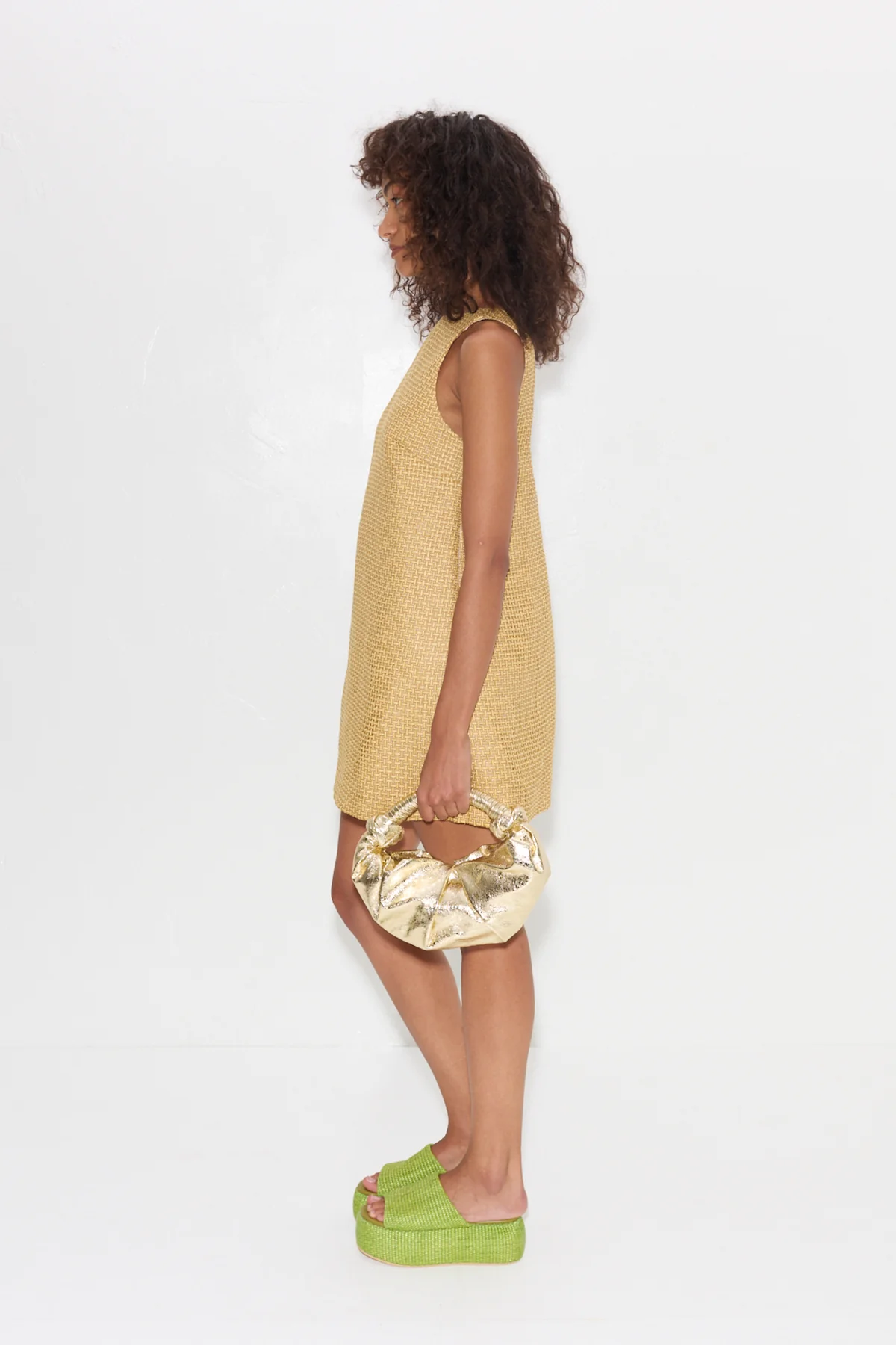 raffia mini dress Meah Raffia Mini Dress Tree Nut / 4
