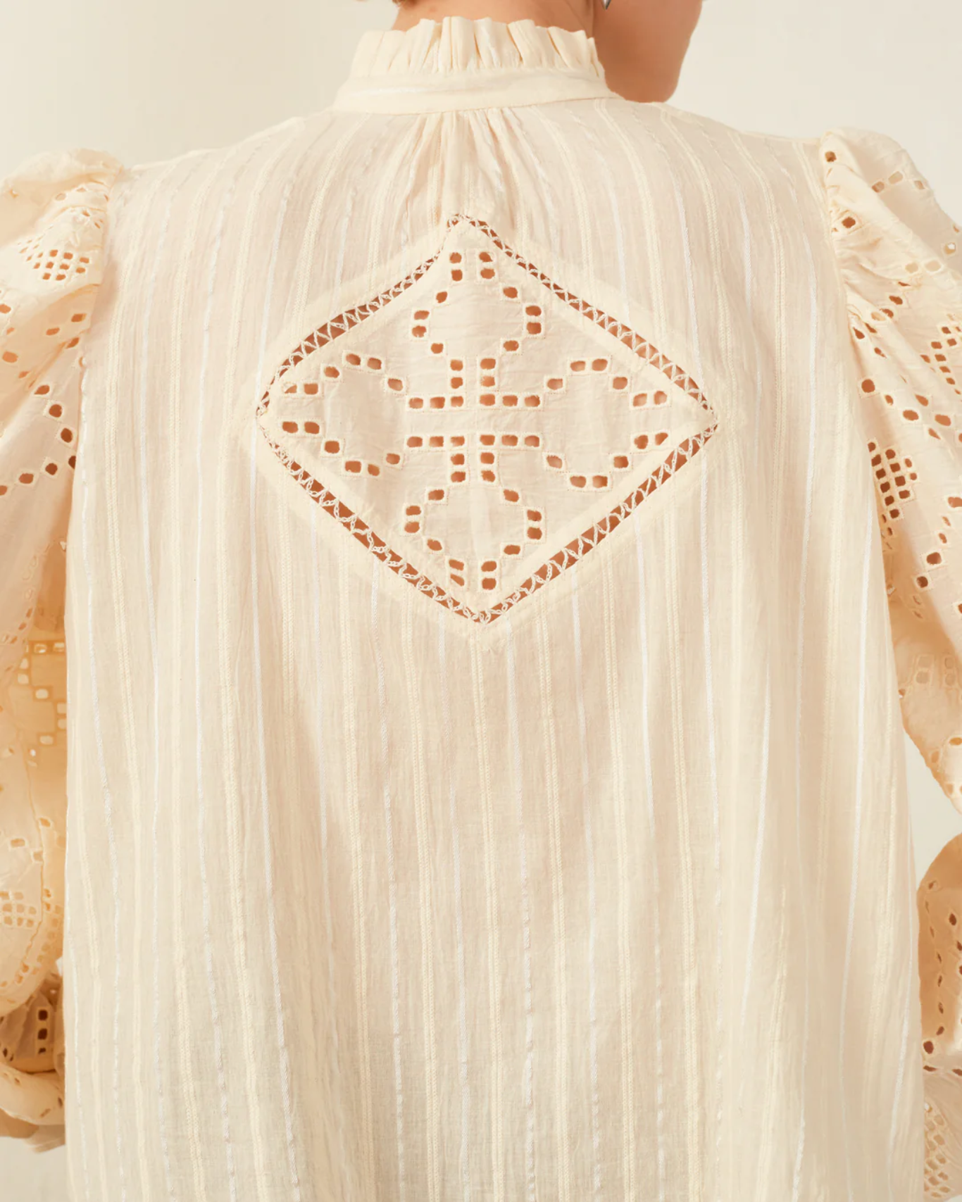 ANNABEL PEARL EYELET SHIRT