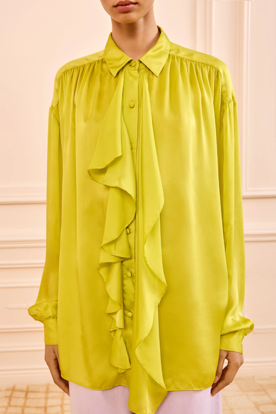 GESTURE L/S SILK BLOUSE