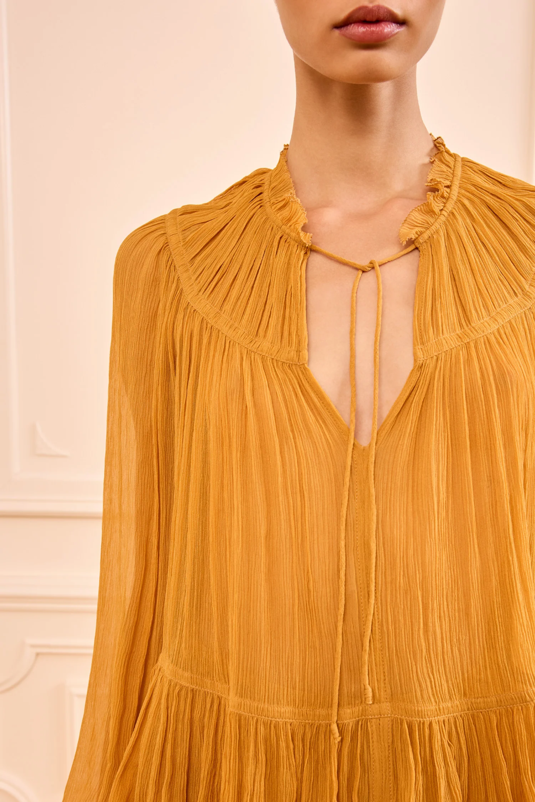LEANDRA L/S SILK BLOUSE