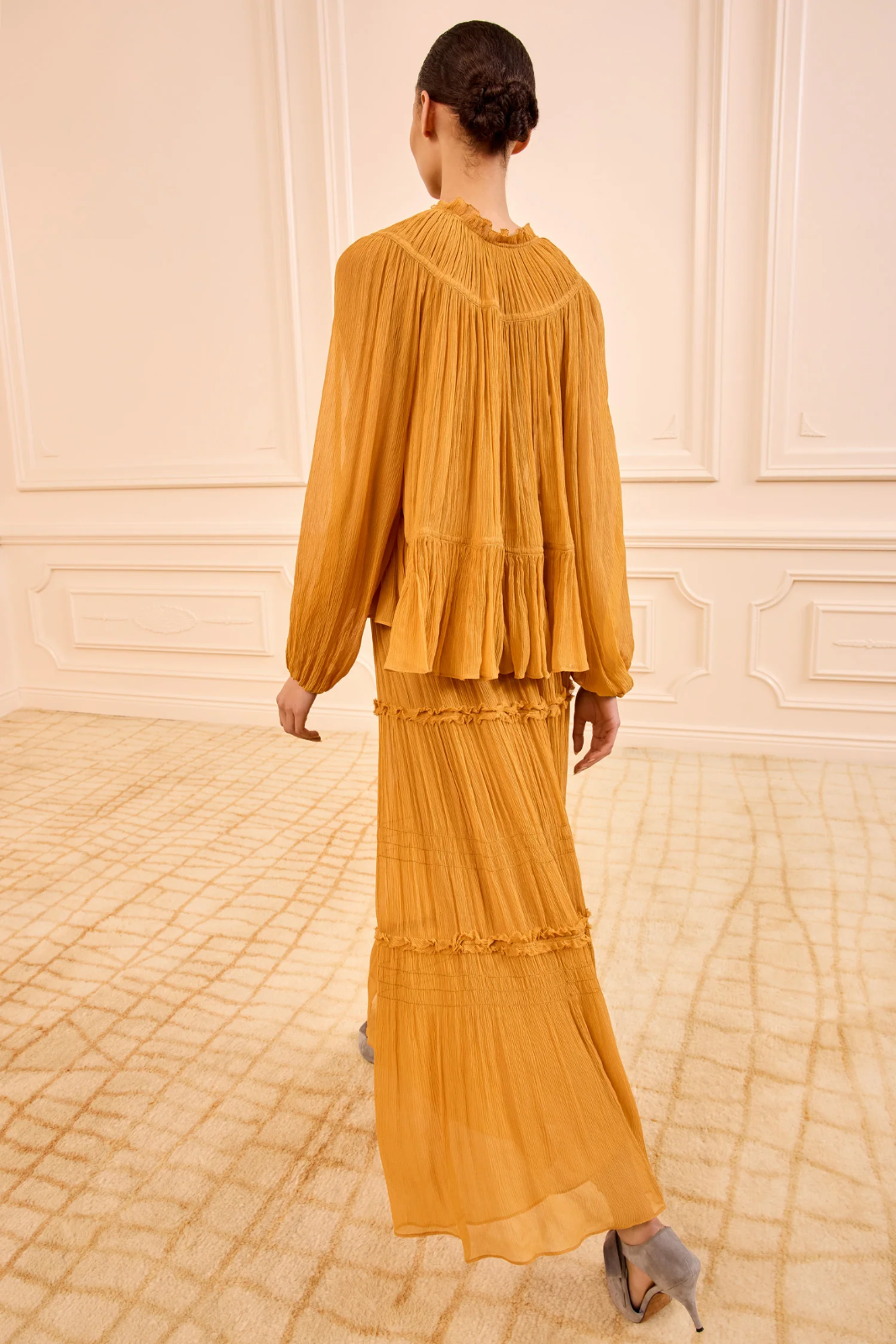LEANDRA L/S SILK BLOUSE