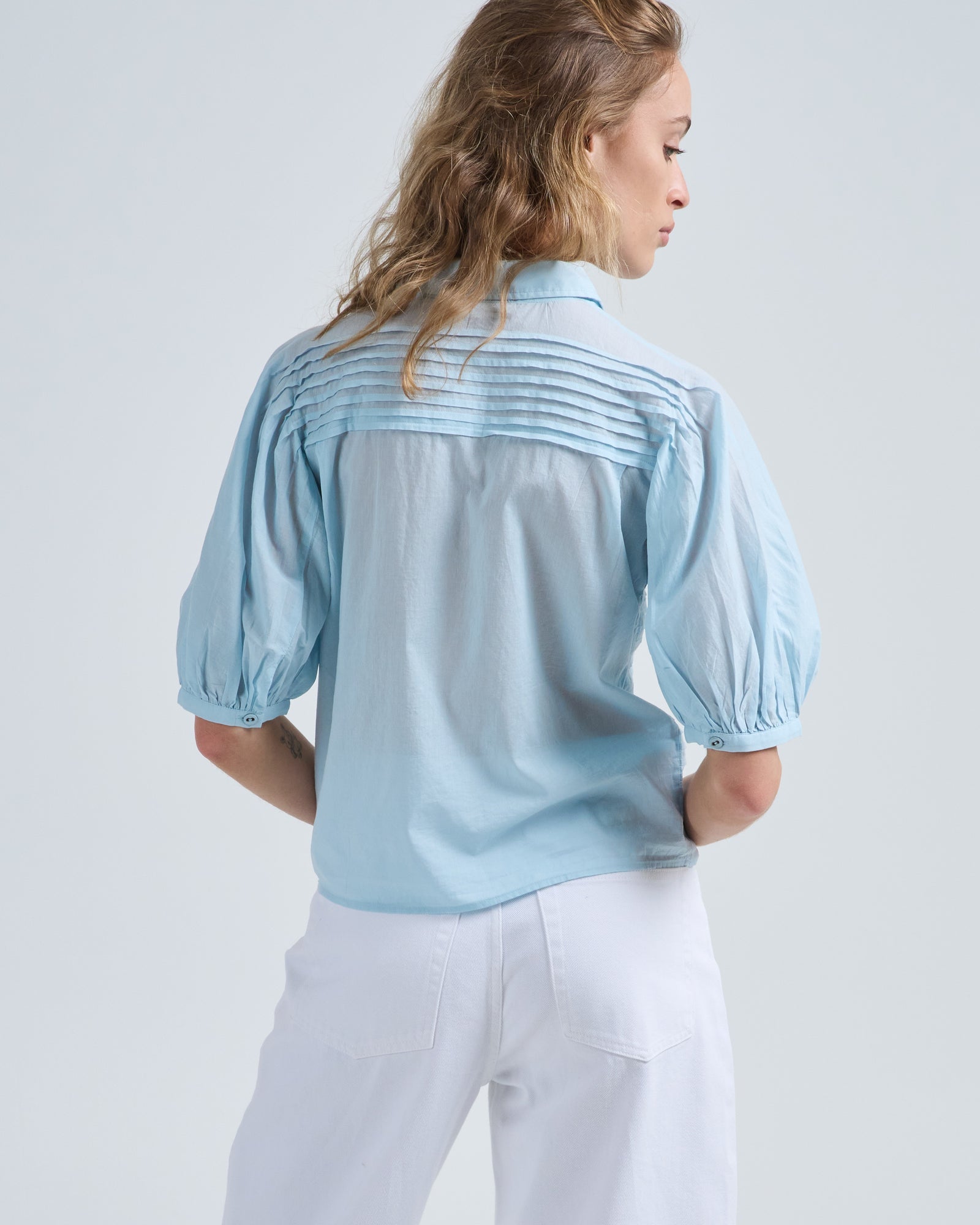 CORDELIA S/S BUTTON UP TOP
