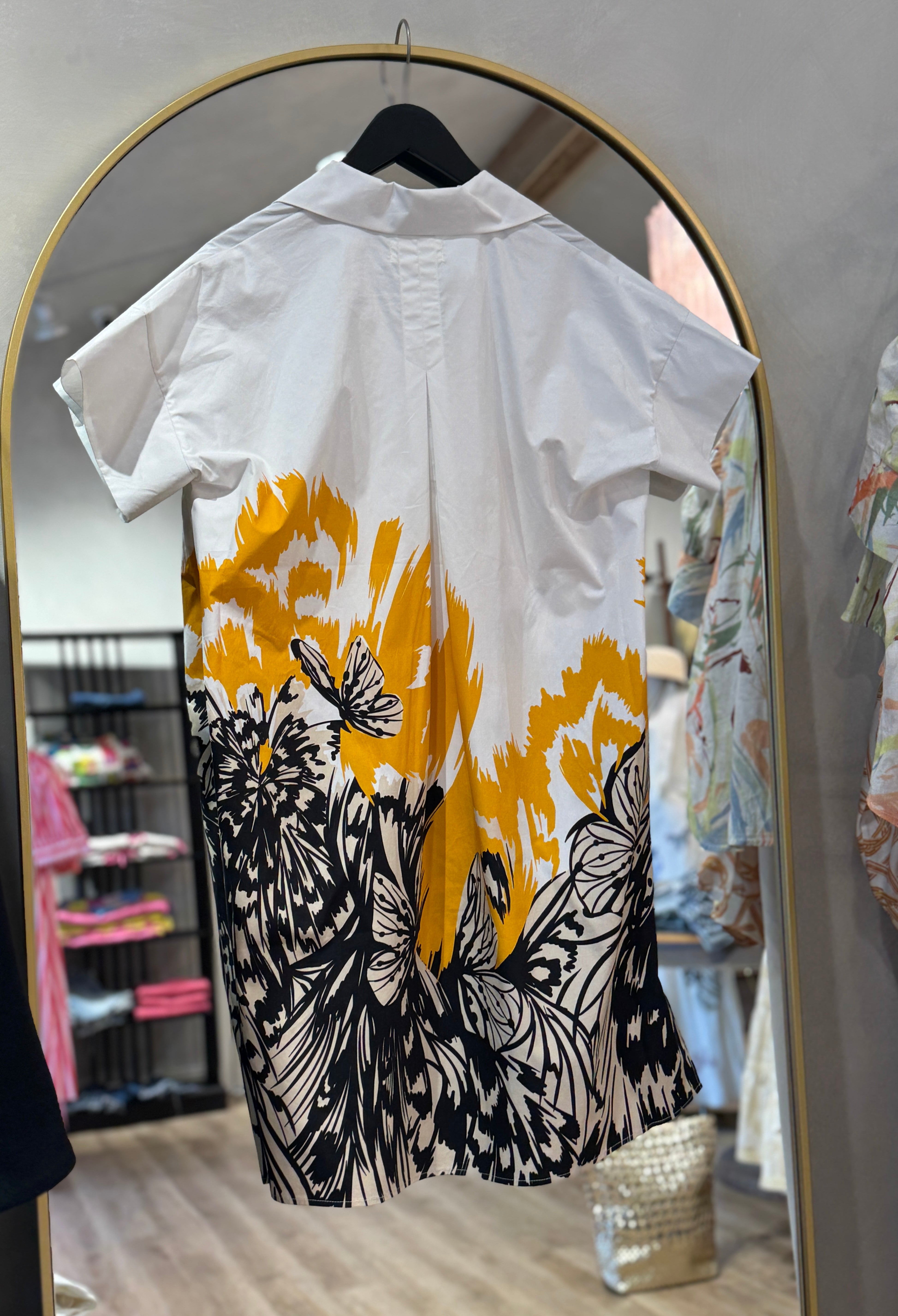 FLORAL SHIRT DRESS