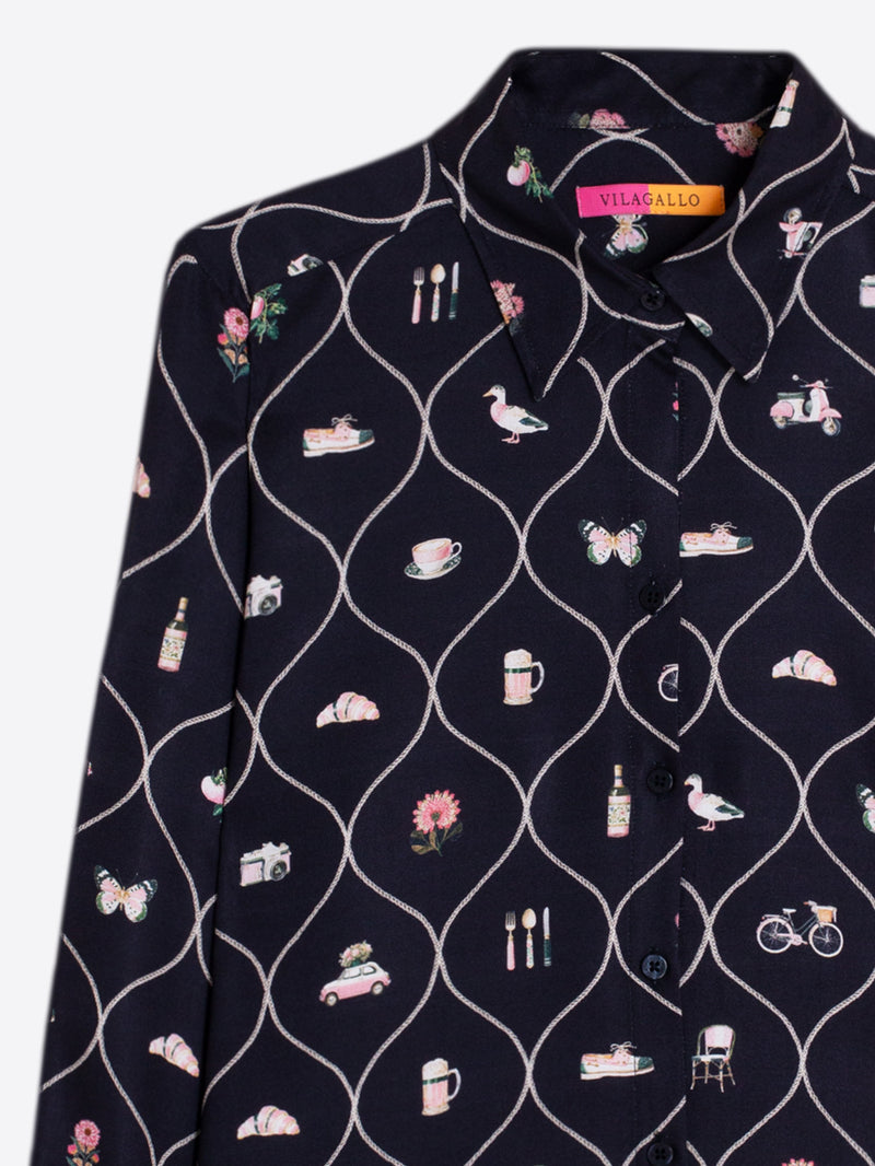 GABY GEOMETRIC BLOUSE
