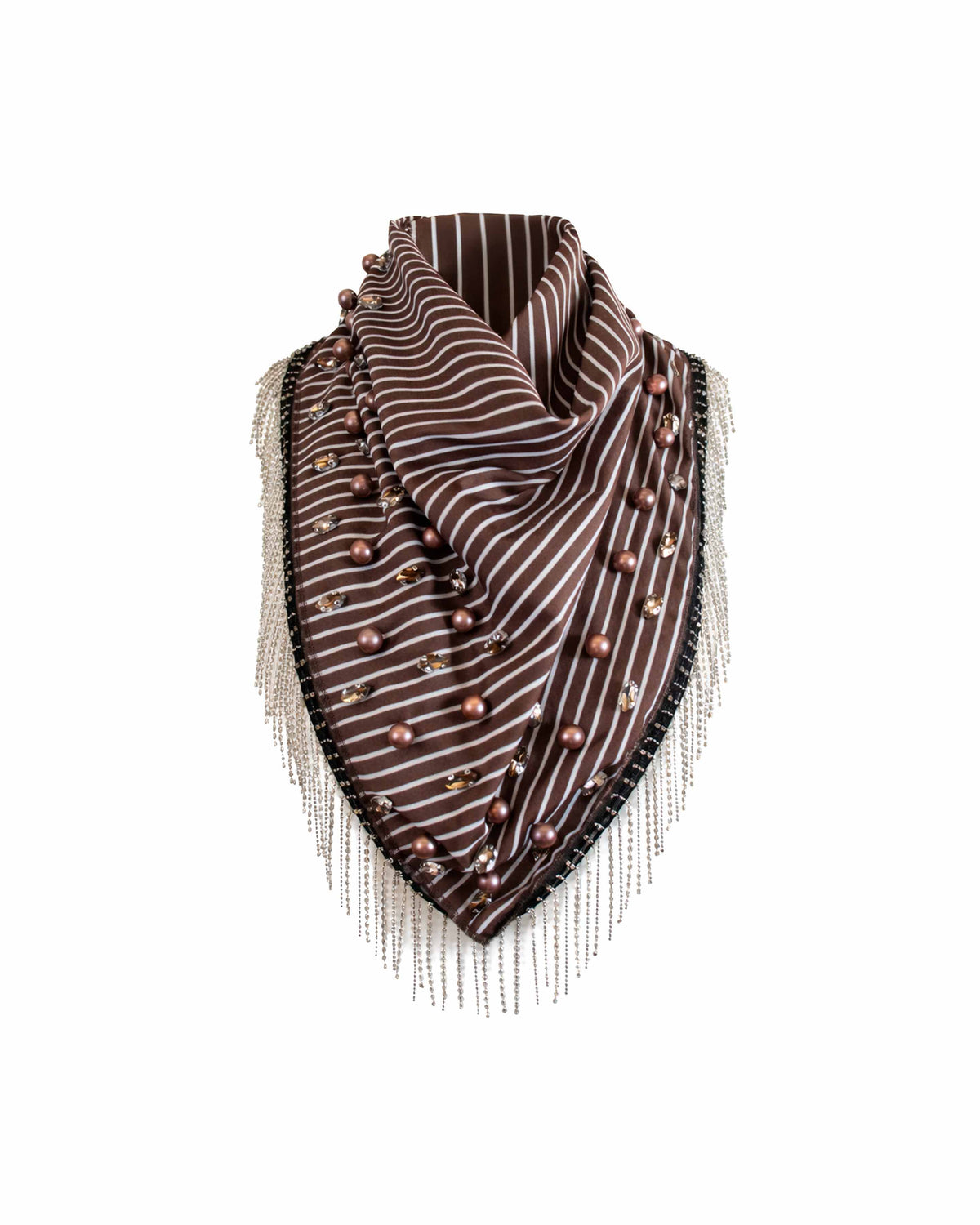 STRIPE EMBELLISHED SCARF HUCKLEBERRY