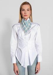 PLAID FLANNEL EMBELLISHED SCARF STILLWATER