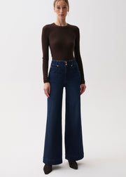 LANA DBL BUTTON HI RISE ULTRA WIDE LEG