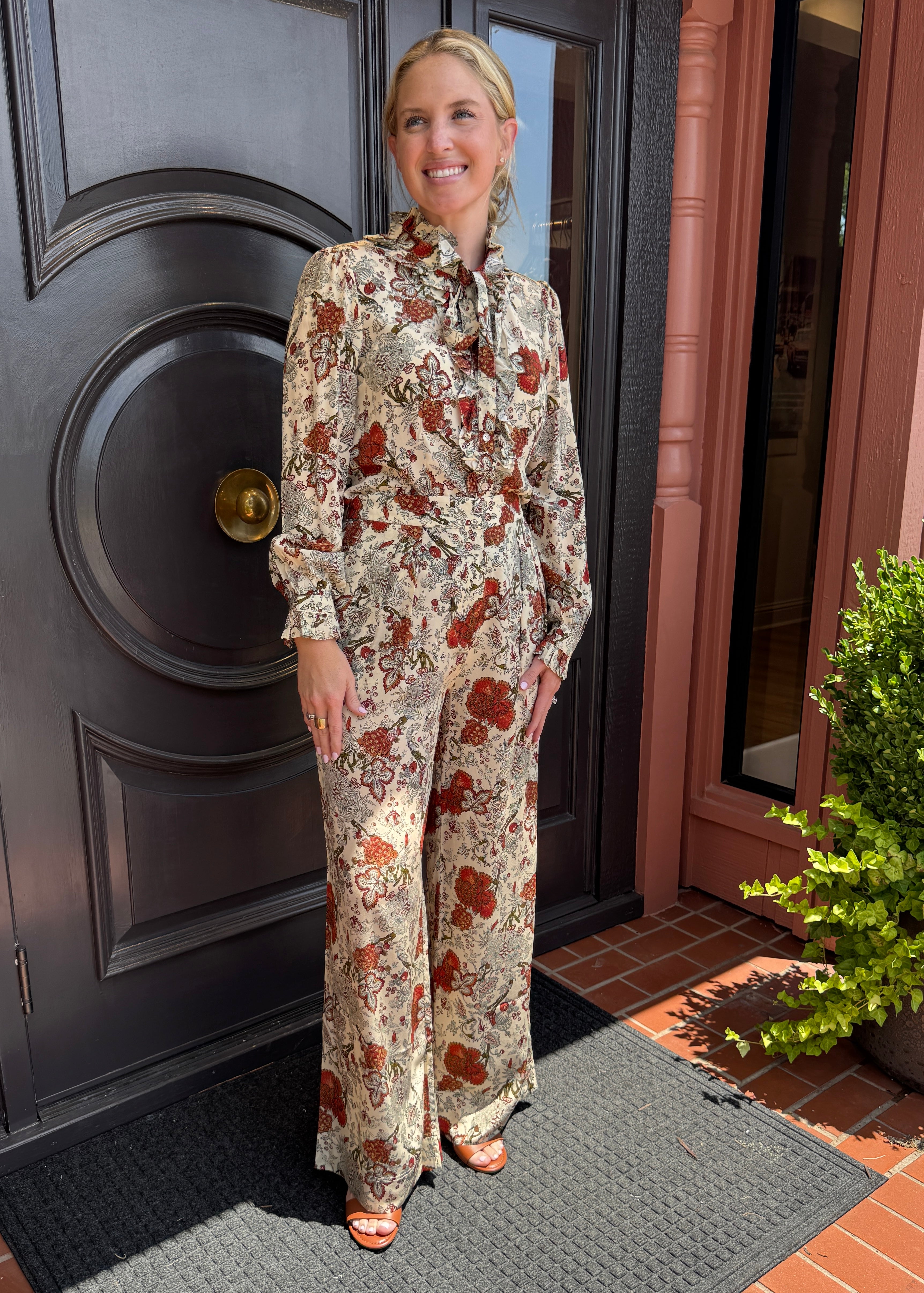 CATROUX SILK BUTTON FRONT BLOUSE
