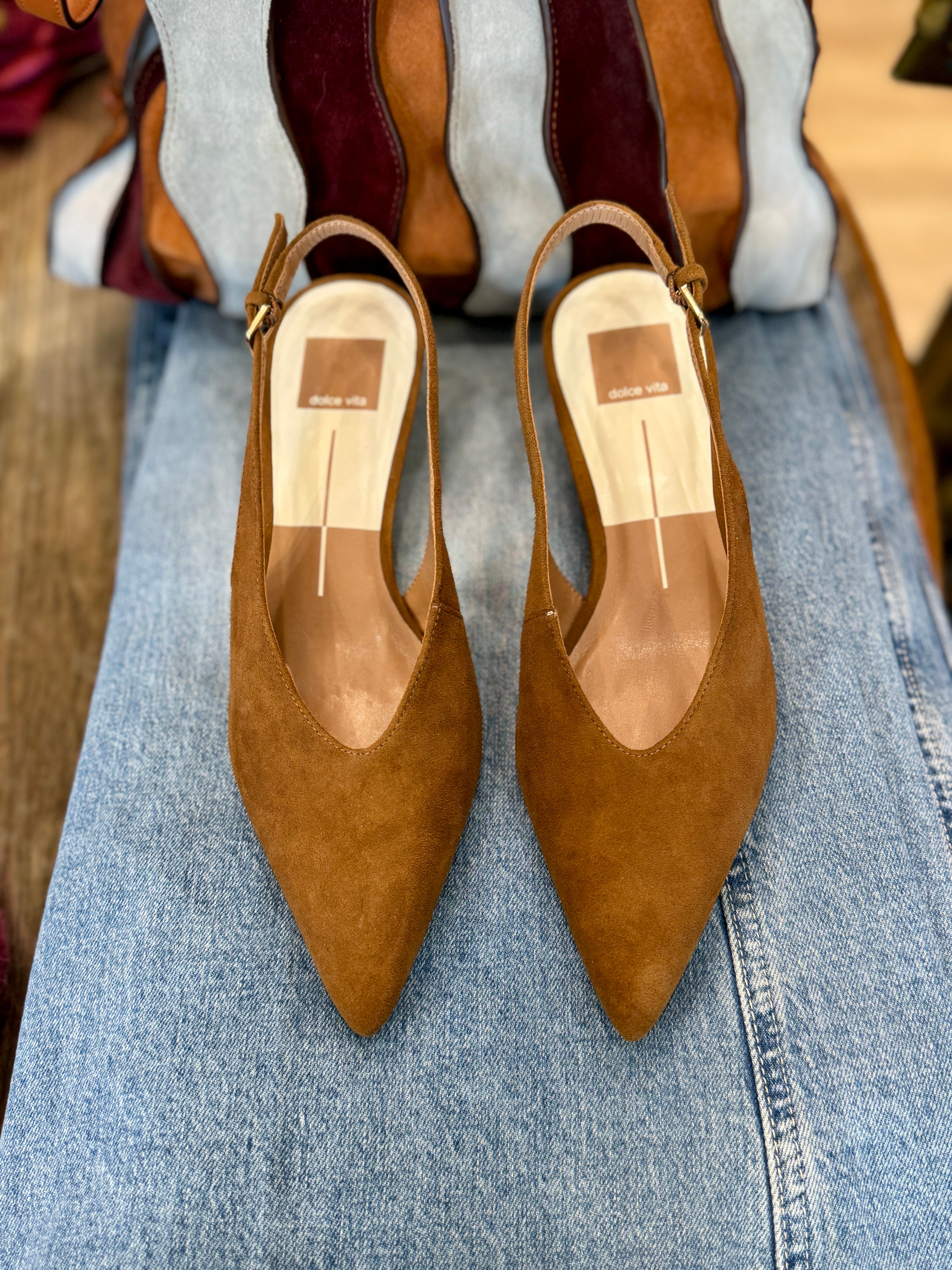 ALENNA POINTED TOE SUEDE SLINGBACK