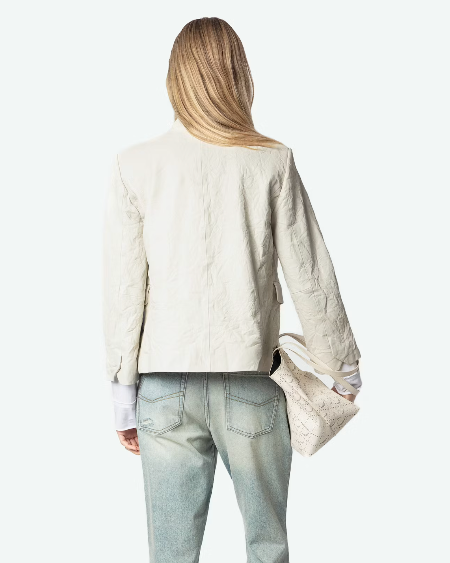 VERYN CUIR FROISSE BLAZER