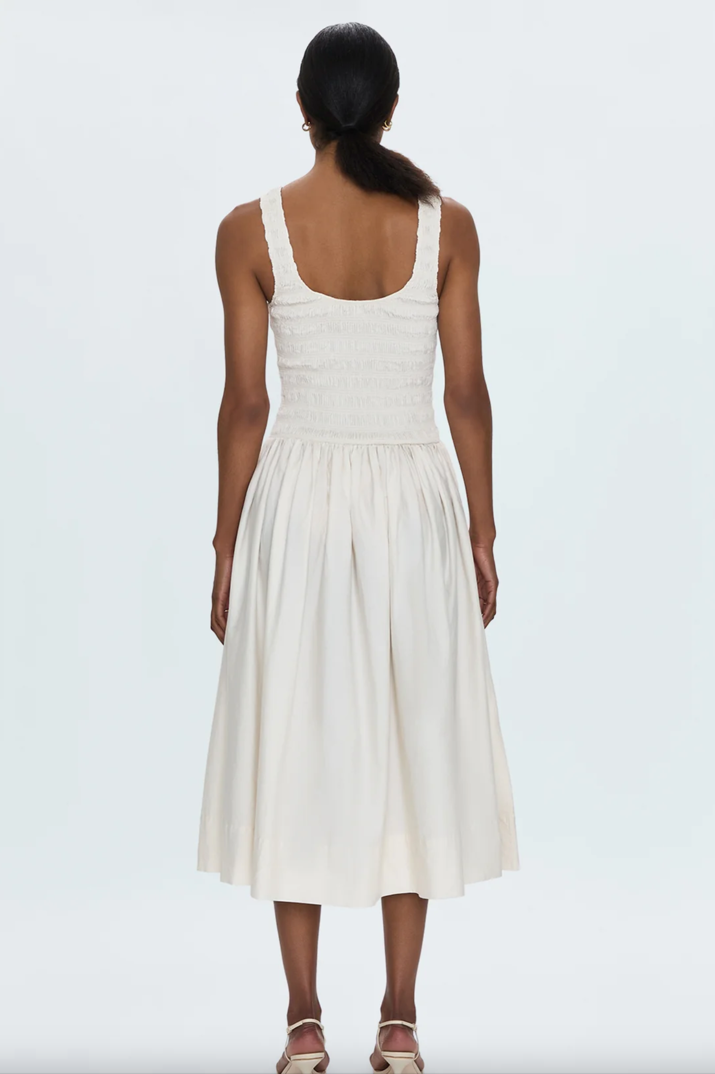 ALESSIA SMOCKED DROP WAIST DRESS