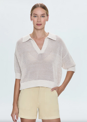 EMMA OPEN KNIT POLO
