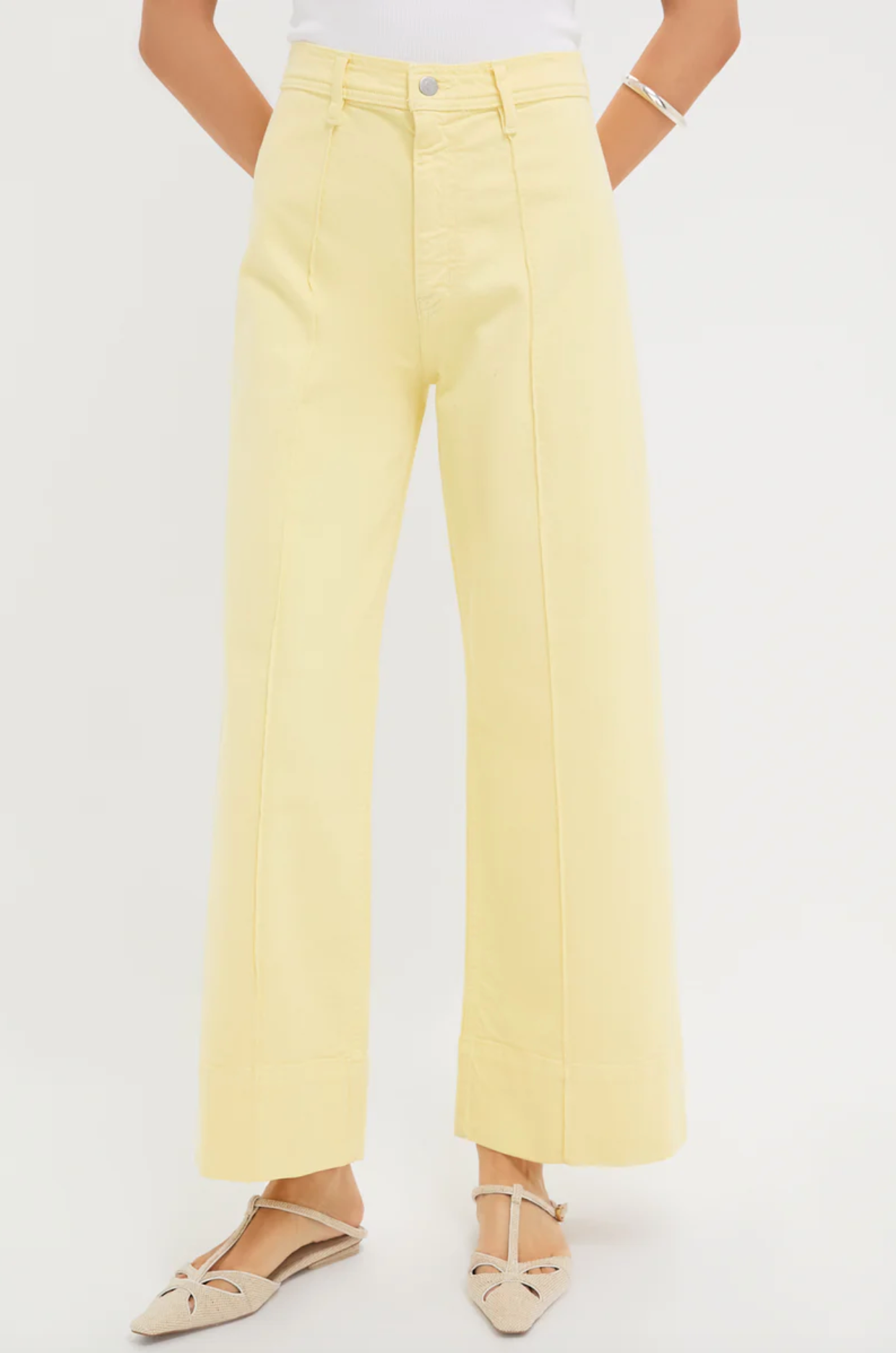 PENNY ANKLE PINTUCK HI RISE WIDE LEG