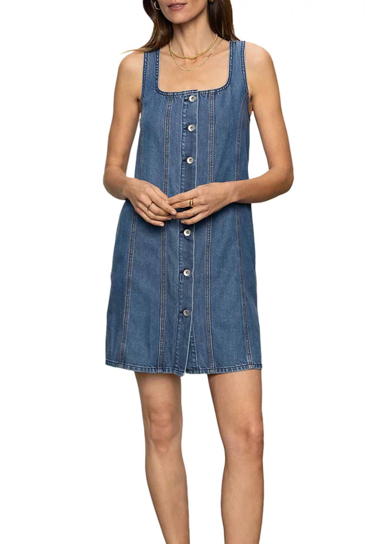 BLOSSOM DENIM DRESS