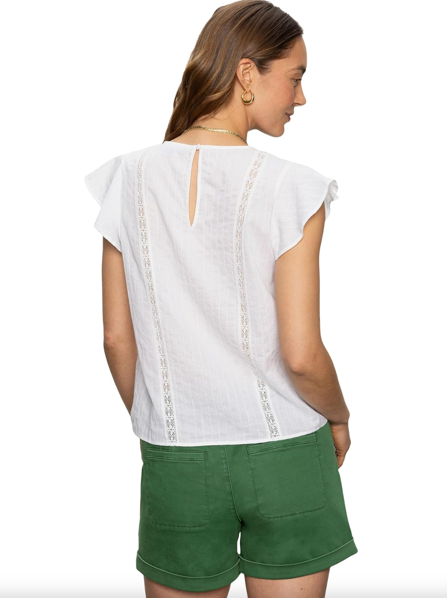 RUFFLE SLEEVE SHELL