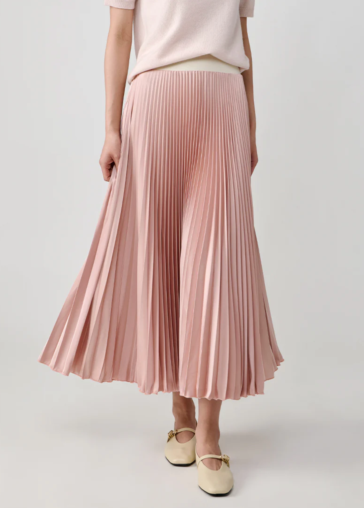 BENEDETTO SATIN SKIRT MIDI