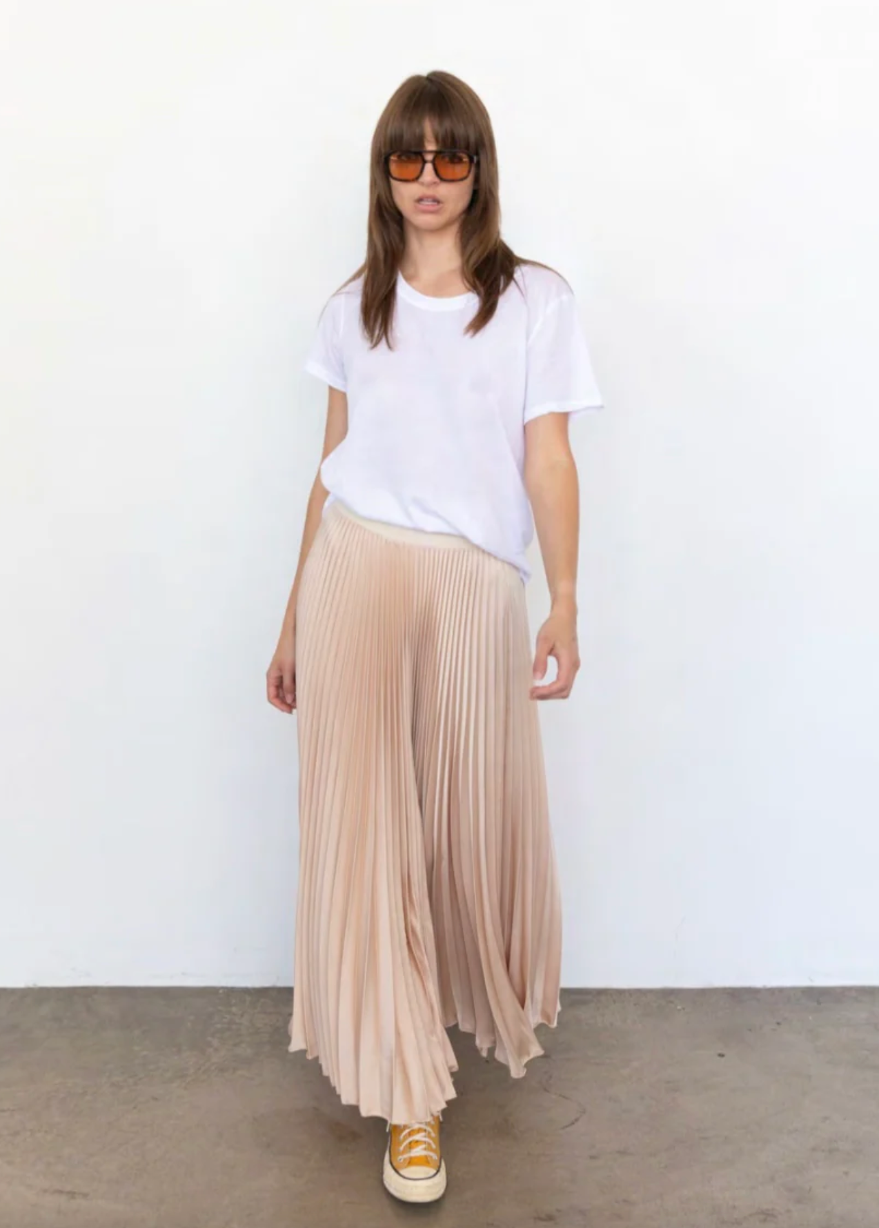 BENEDETTO SATIN SKIRT MIDI