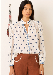 ANNABEL INDIGO HEART SHIRT