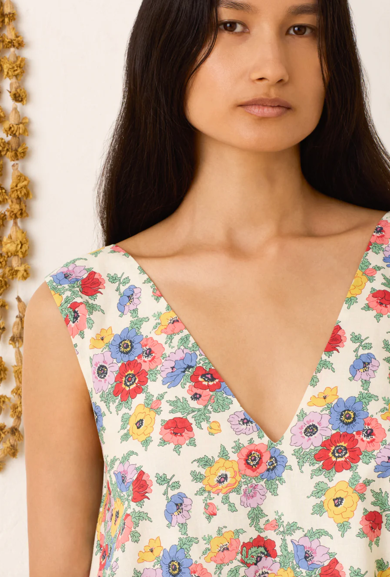 SOLIEL WILDFLOWER LINEN DRESS