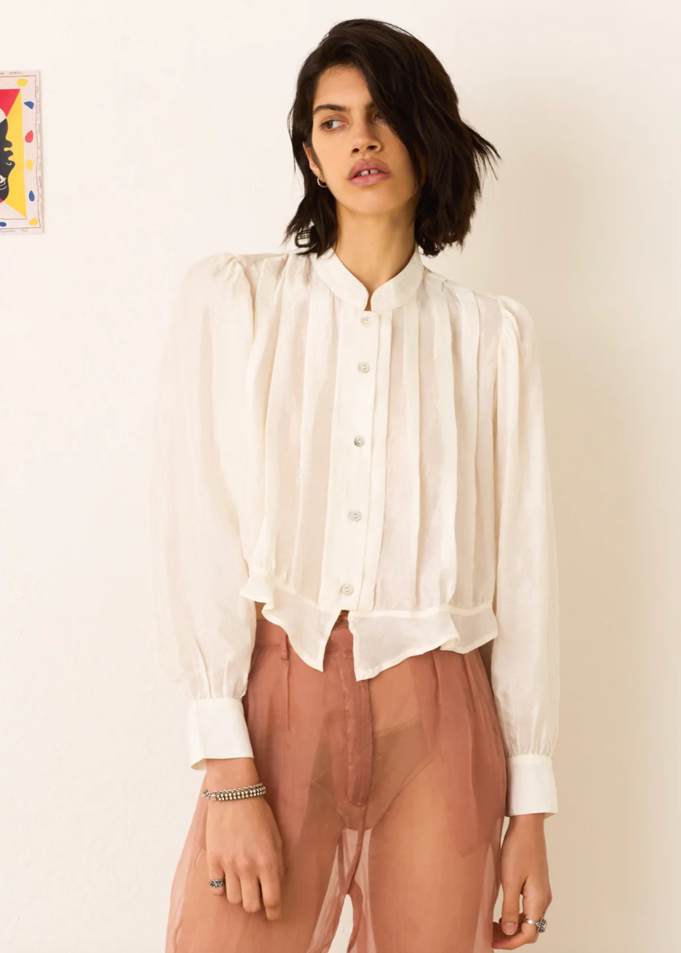 RYLAND PEARL SILK SHIRT