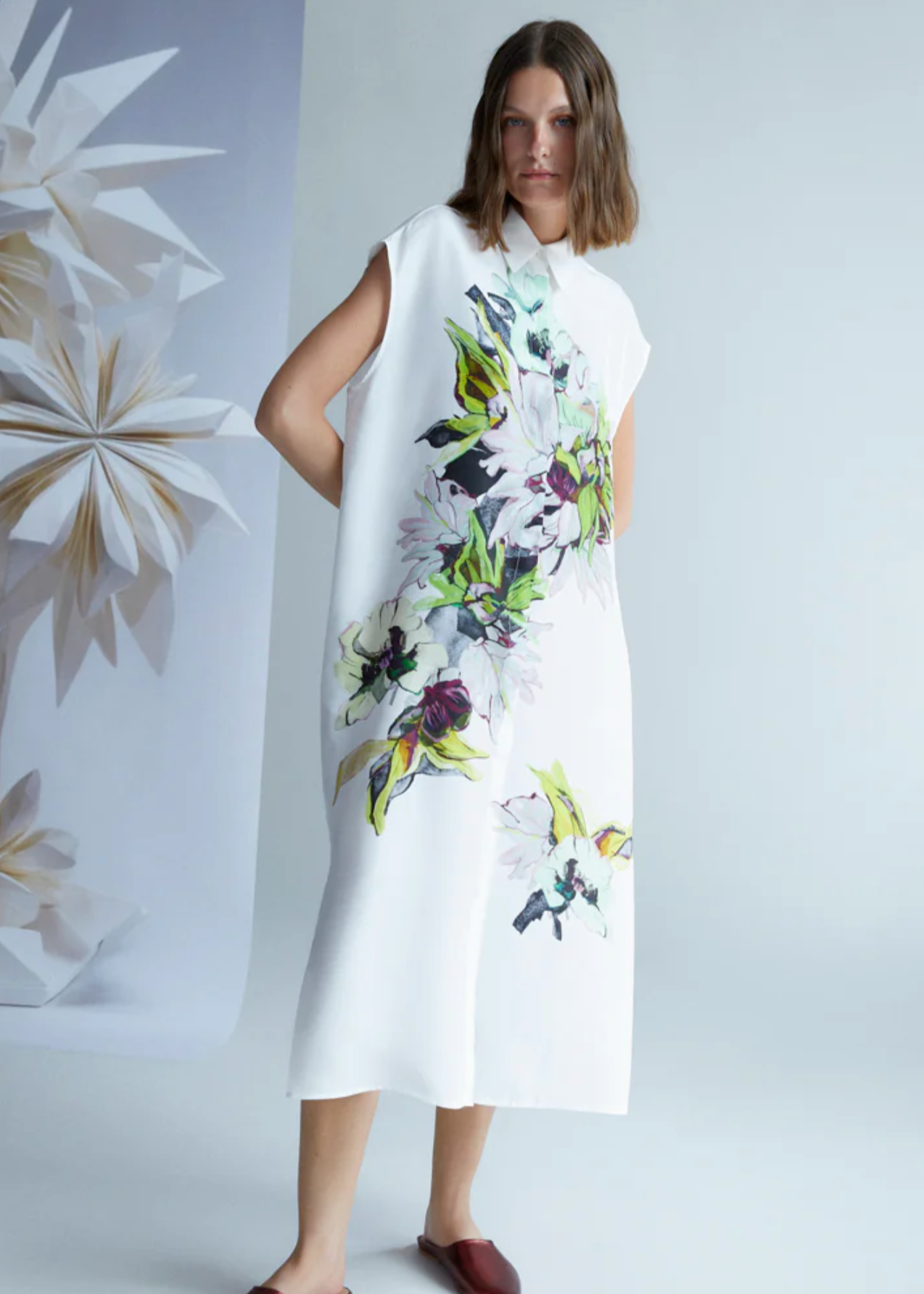 SILK SHIRT DRESS