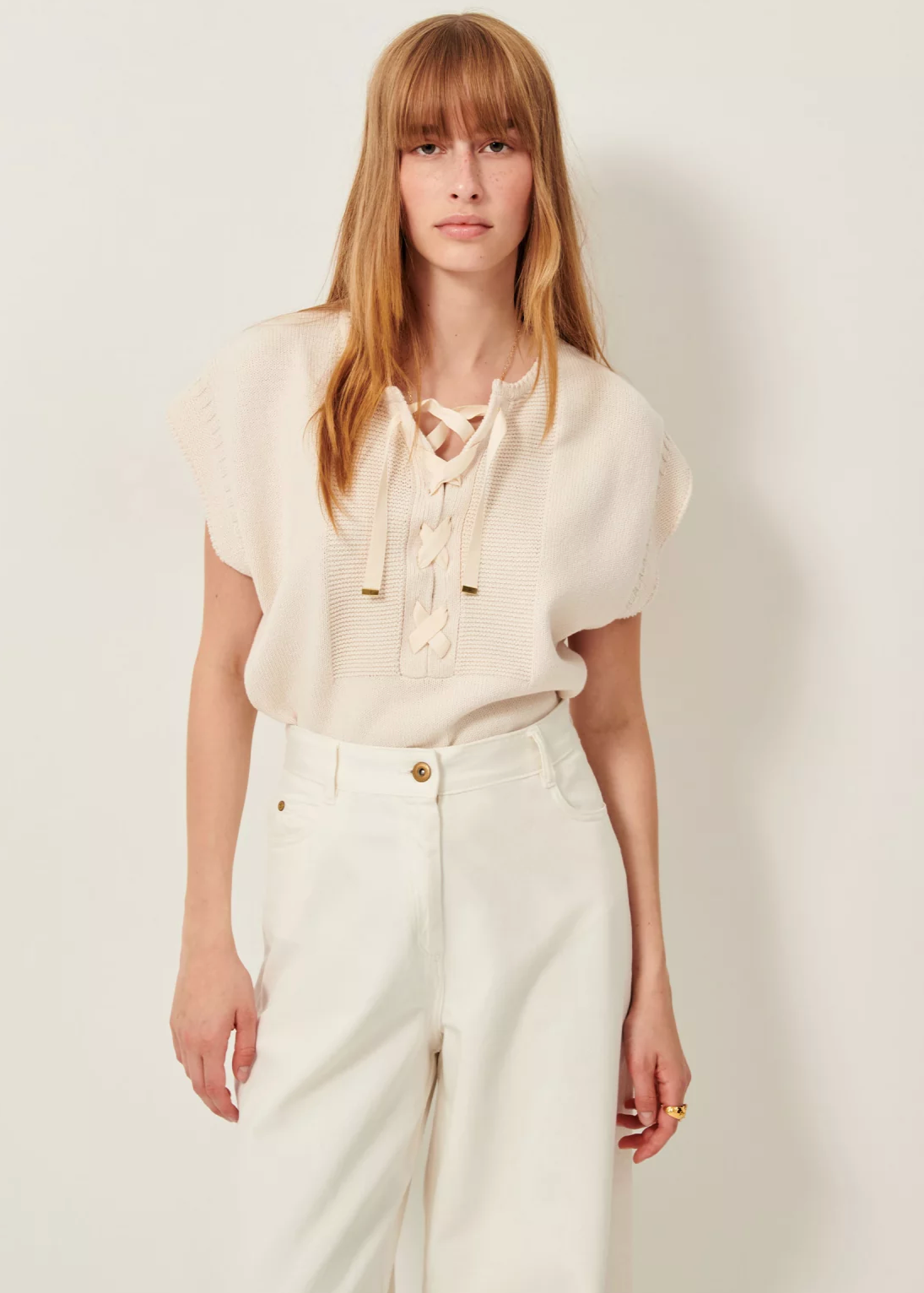 ODYSSEE LACED SLEEVELESS JUMPER