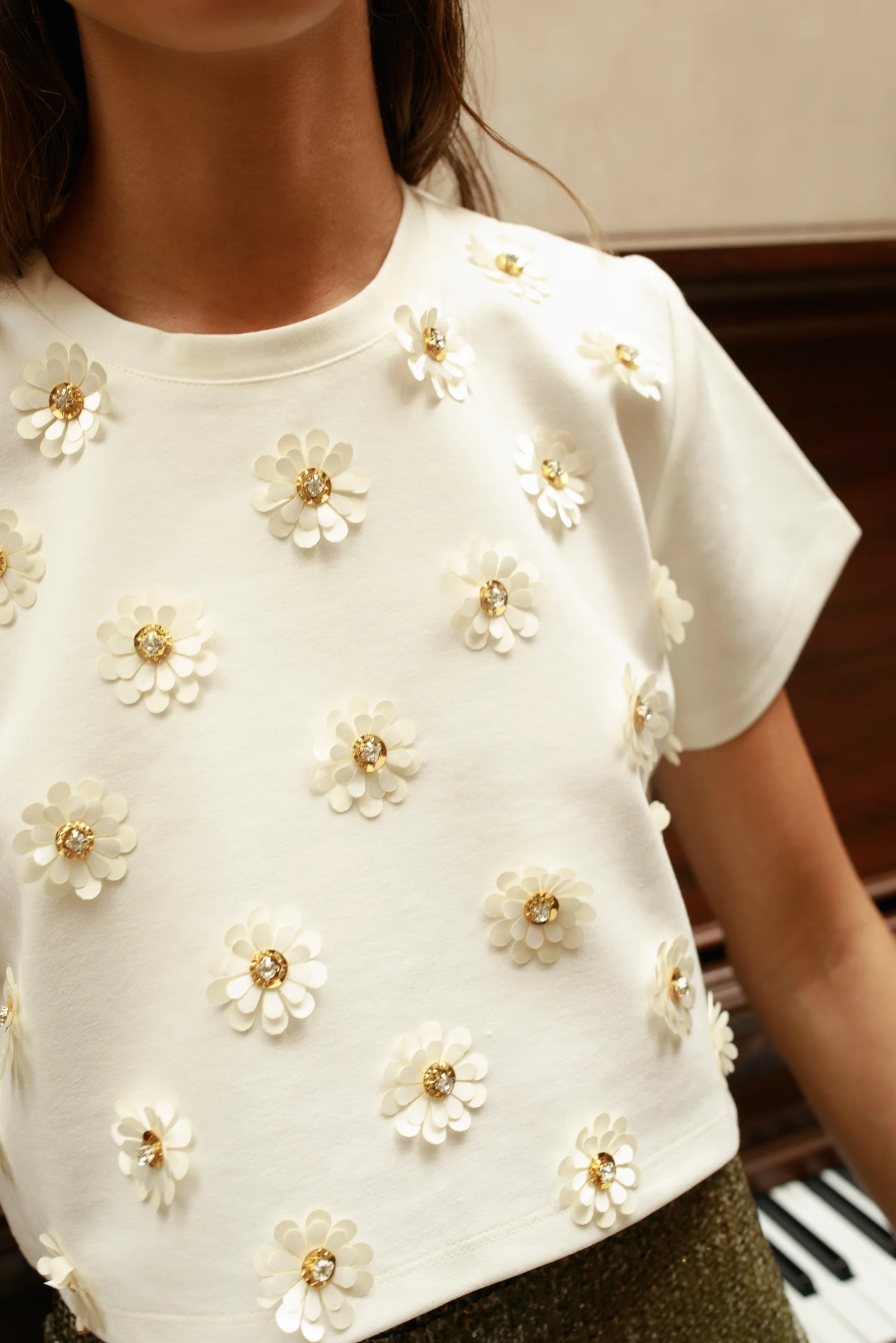 FLORAL CROPPED T-SHIRT