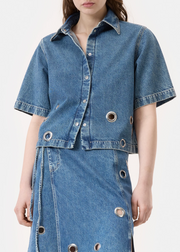 SHORT SLEEVE DENIM SHIRT