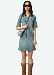 RECORD DENIM DRESS