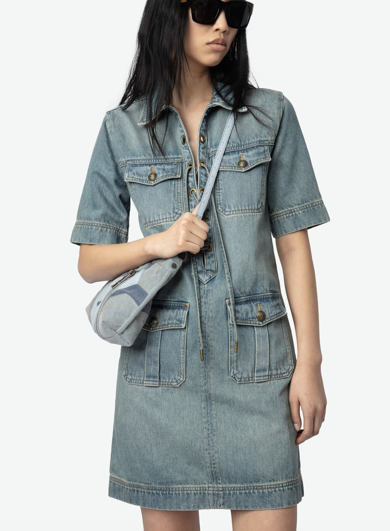 RECORD DENIM DRESS