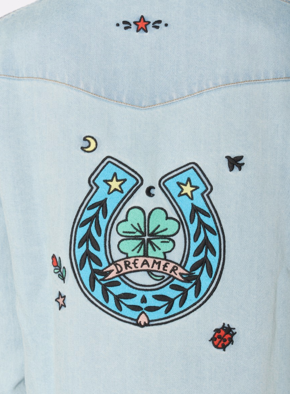 CHEMISE TENCEL AVEC BRODERIES