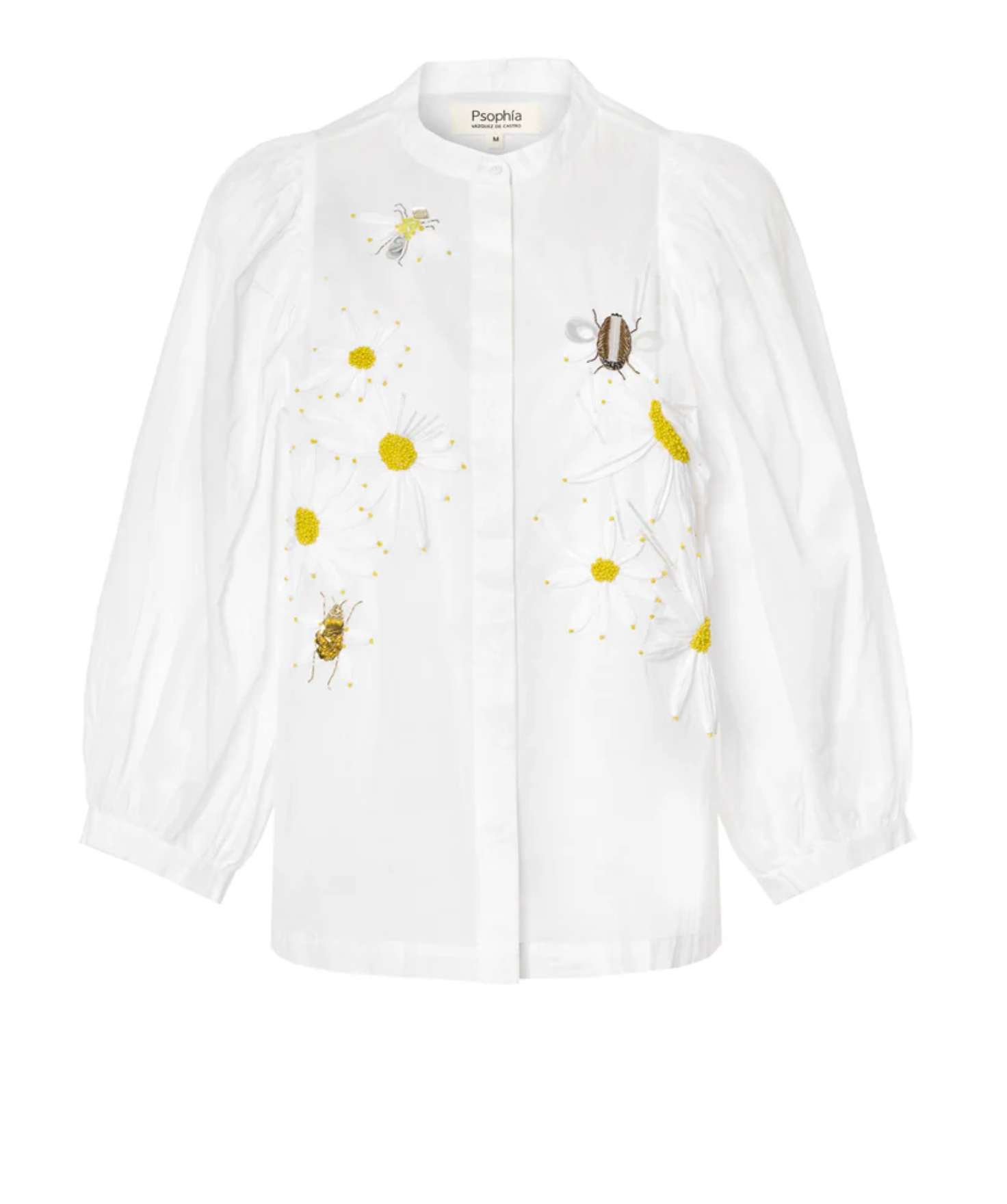EMBROIDERED DAISY BISHOP SHIRT