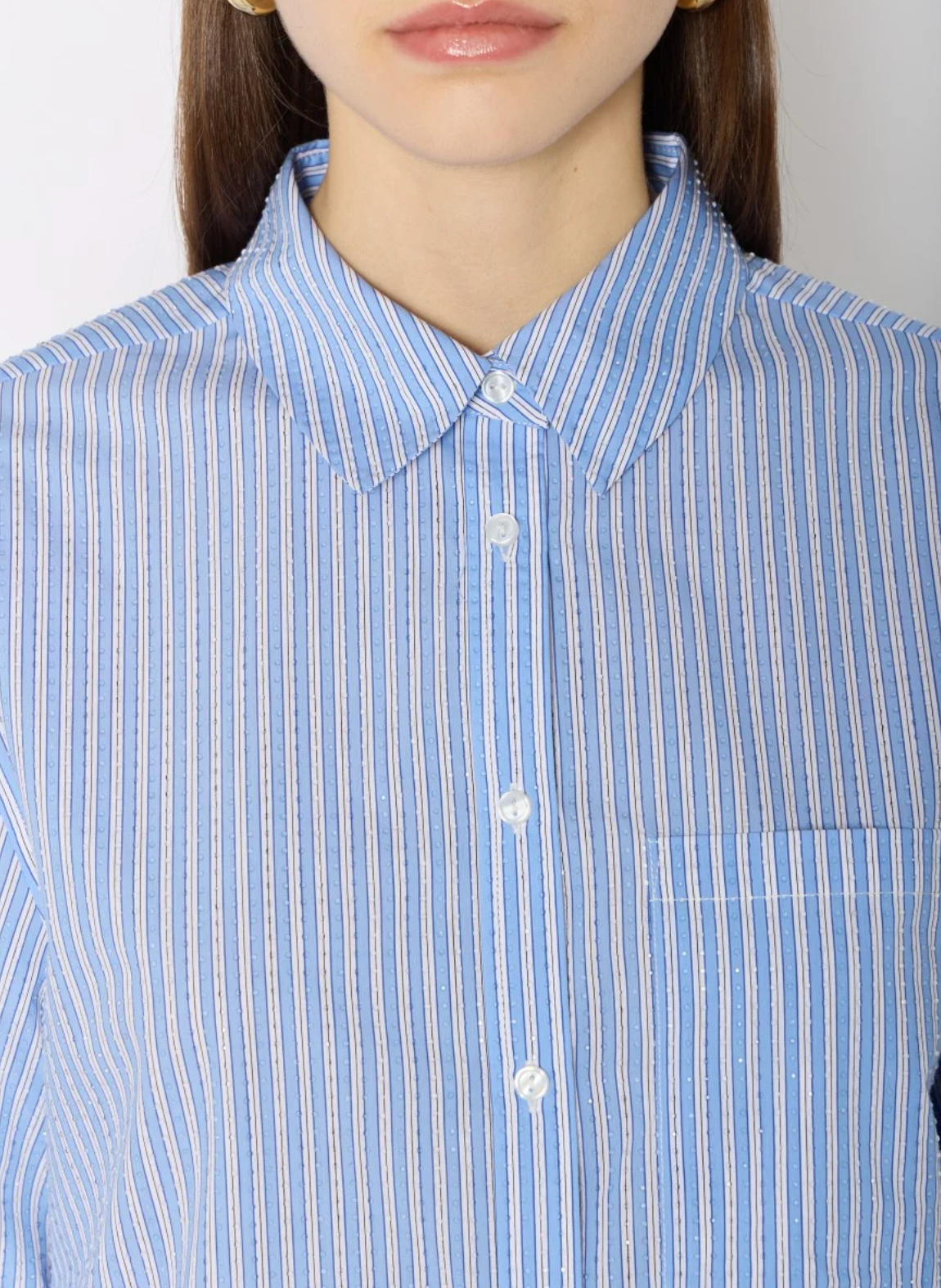 CHEMISE MC BOXY RAYEE STRASS
