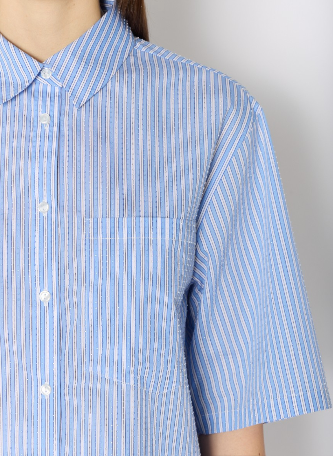 CHEMISE MC BOXY RAYEE STRASS