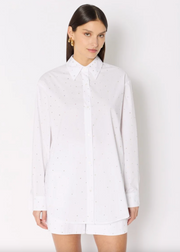 CHEMISE COTON OVERSIZE STRASS