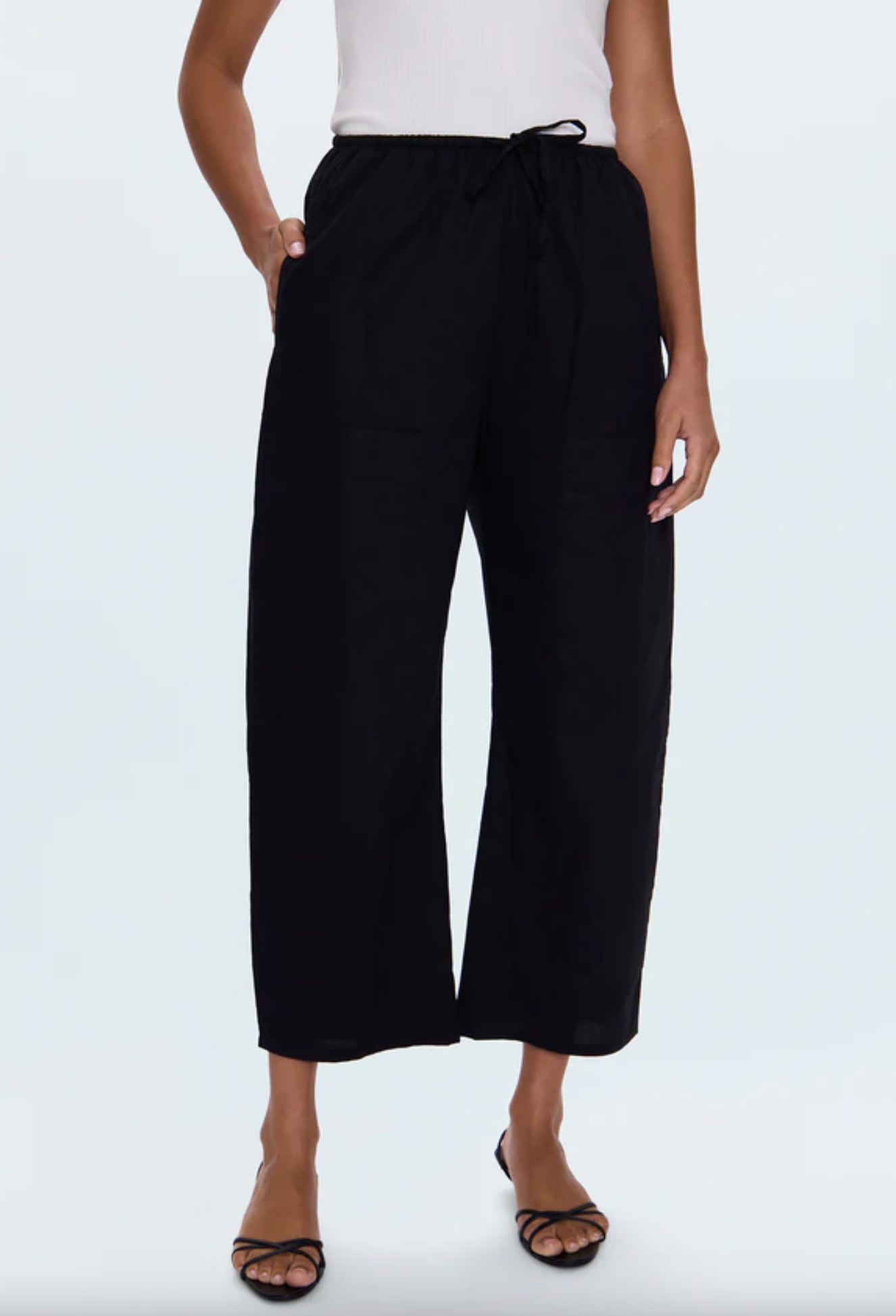 THEO DRAWSTRING POPLIN PANT