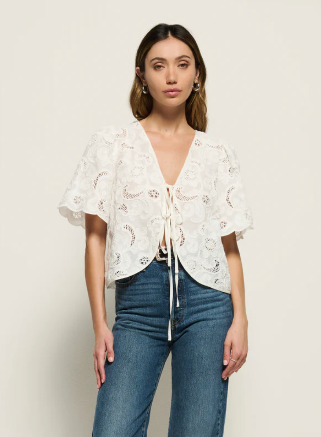 ROSALYN TIE FRONT TOP