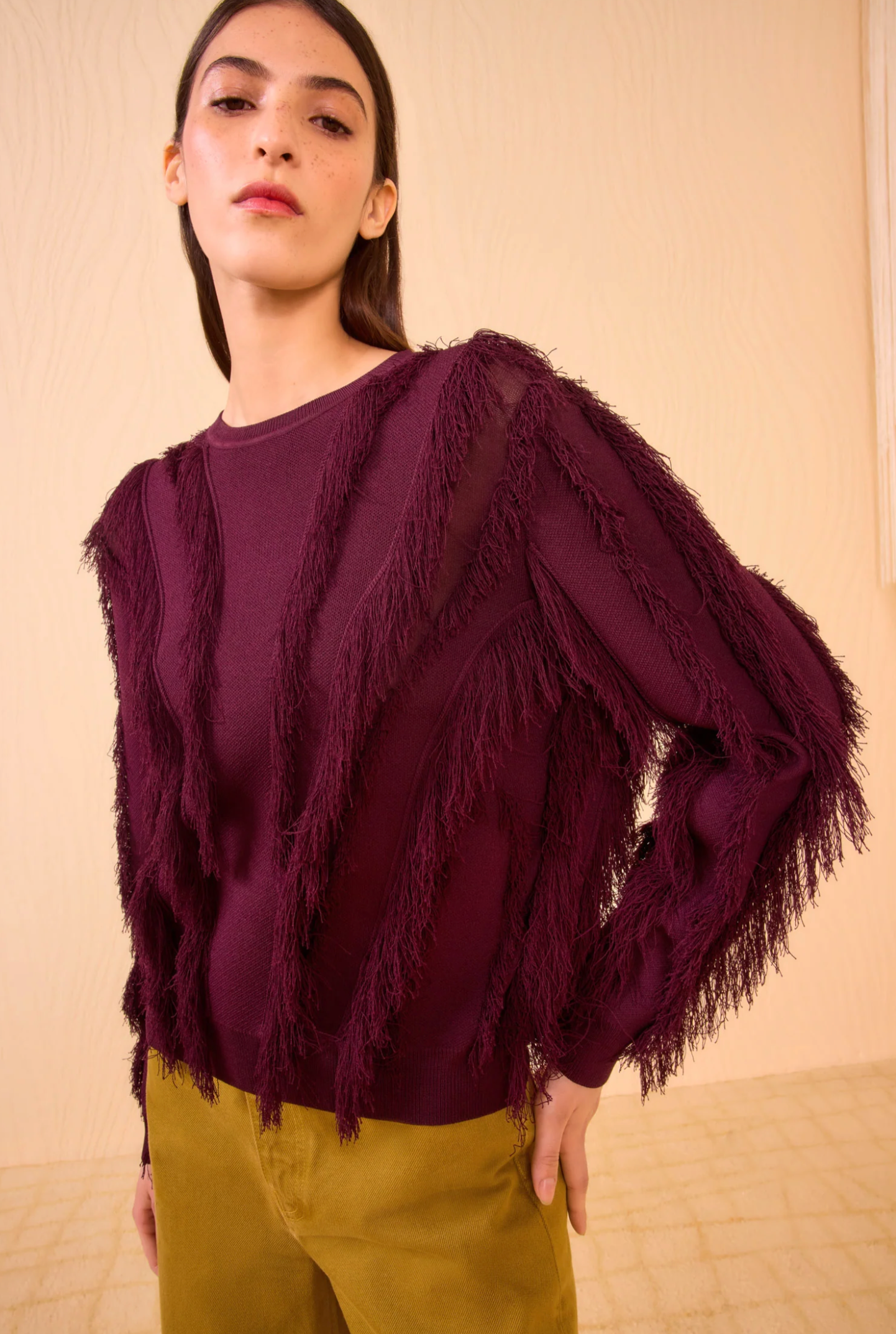 AUBREE LONG SLEEVE KNIT PULLOVER