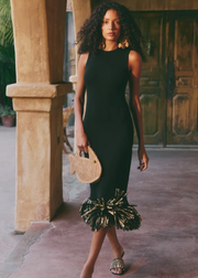 BOA RAFFIA MIDI DRESS