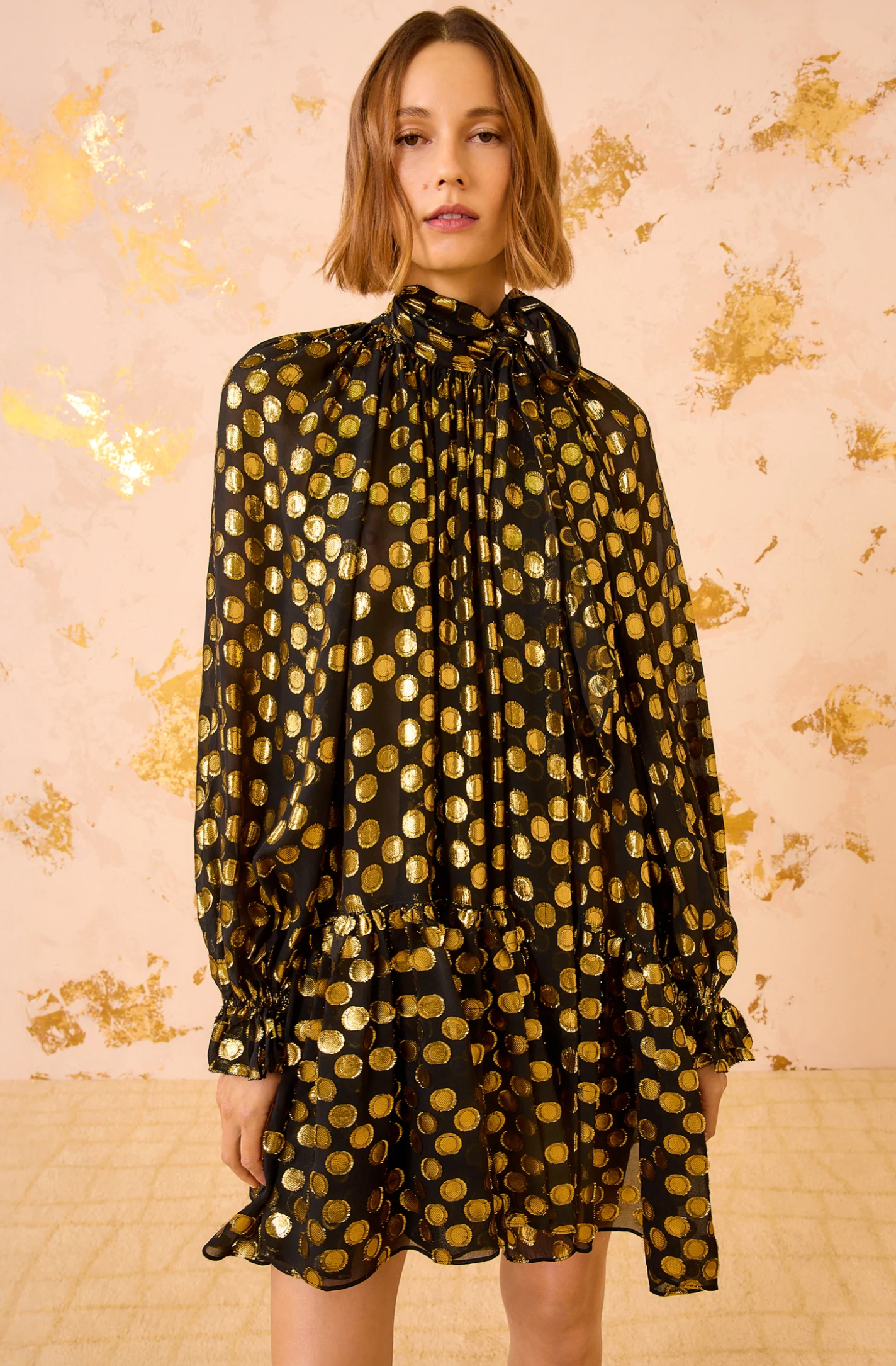 LORETTA SILK MINI DRESS