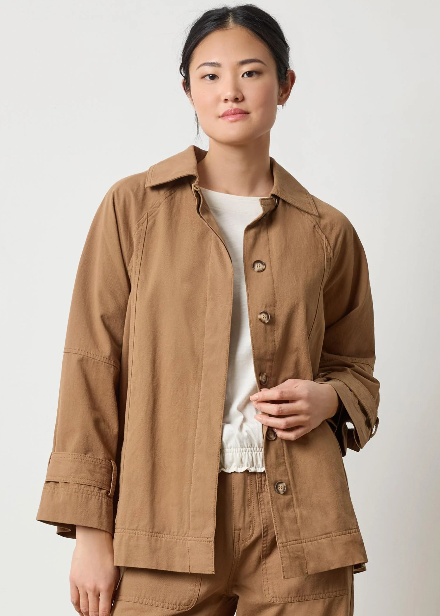 COLLARED TWILL JACKET