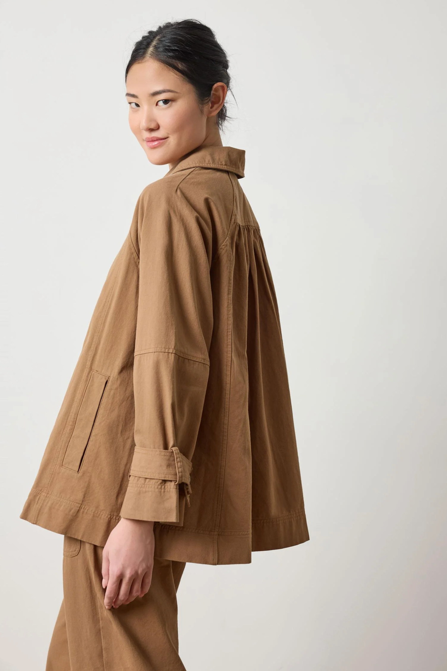 COLLARED TWILL JACKET