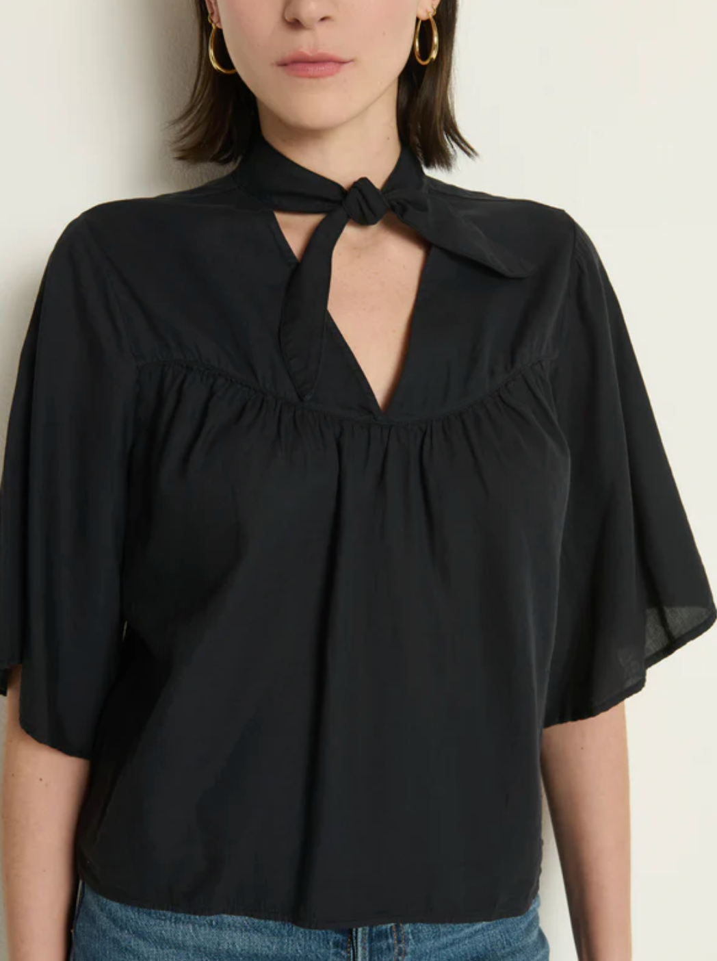 VALERIE TIE NECK TOP