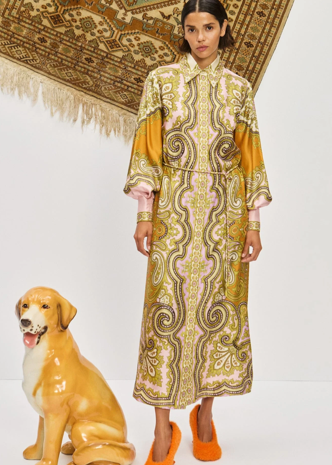 CLEMENZA SILK SHIRTDRESS