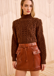 LUNA LEATHER MINI SKIRT