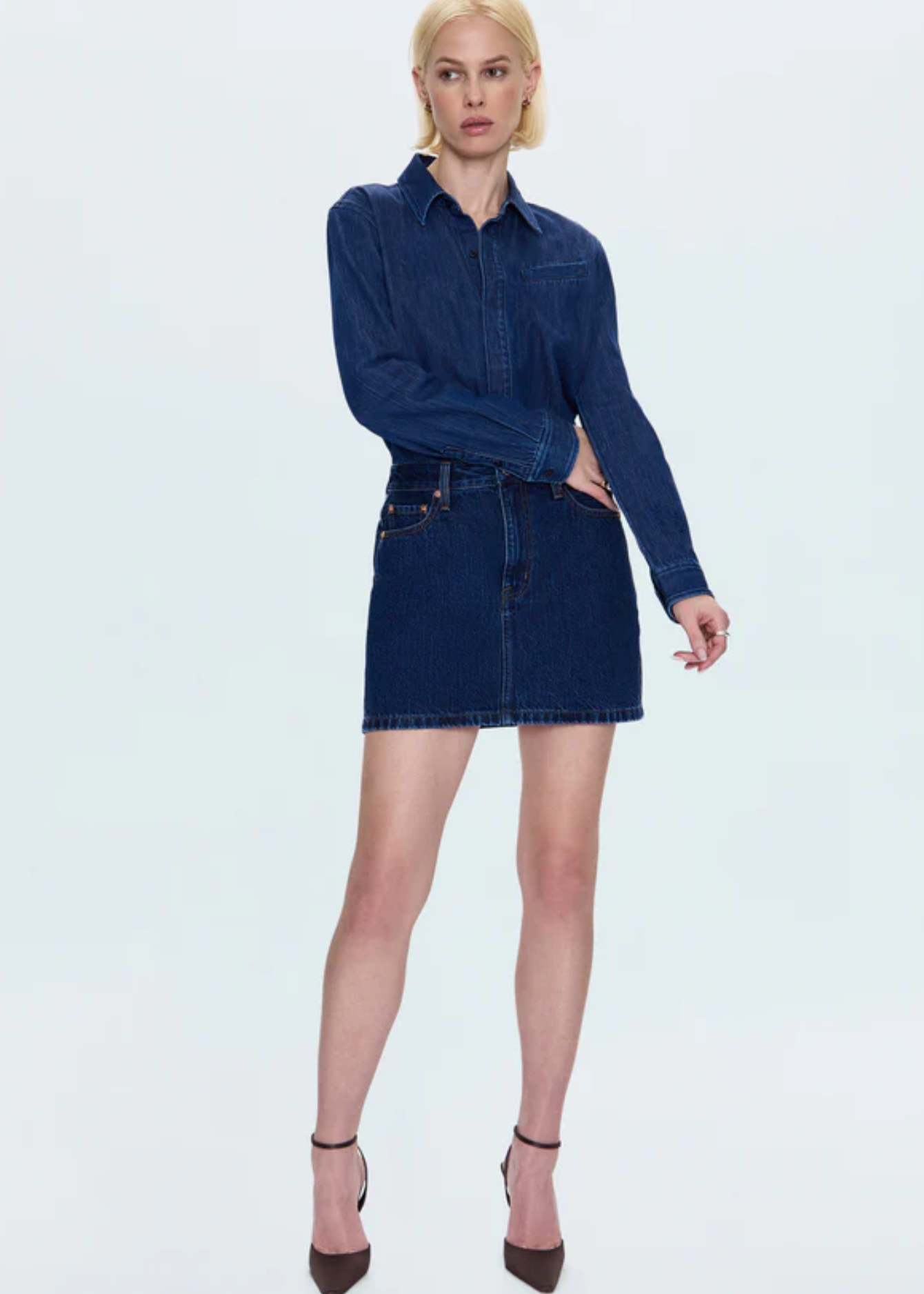 PIXIE MIX MEDIA MINI DRESS